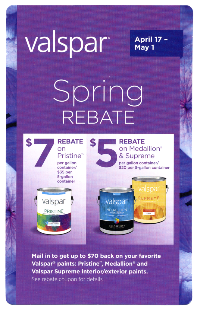 Rebates on Valspar Paint and Cabot Stain at Pohaki Pohaki